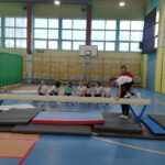 Lekcja otwarta z nauki układu gimnastycznego na równoważni w klasie 5C